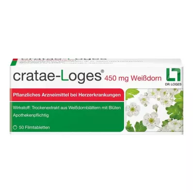 cratae-Loges 450 mg gudobelės plėvele dengtos tabletės, 50 vnt