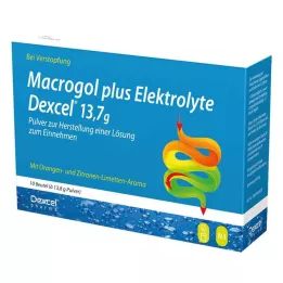 MACROGOL plius elektrolitai Dexcel 13,7 g PLE, 10 vnt