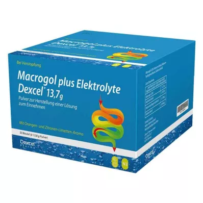 Macrogol plus elektrolitai Dexcel 13,7 g Ple, 50 vnt