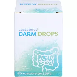 LACTOBACT DARM DROPS Kramtomosios tabletės, 60 vnt