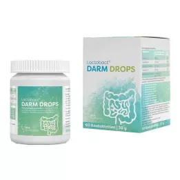 LACTOBACT DARM DROPS Kramtomosios tabletės, 60 vnt