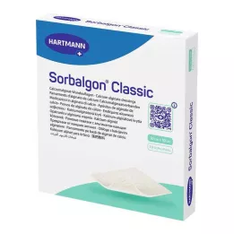 SORBALGON Klasikinis 10x10 cm kalcio alginato kompresas, 10 vnt