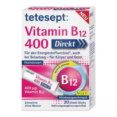 Tetesept Vitaminas B12 400 Direct Sticks (20 vnt.)
