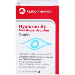 HYALURON AL Geliniai akių lašai 3 mg/ml, 2X10 ml