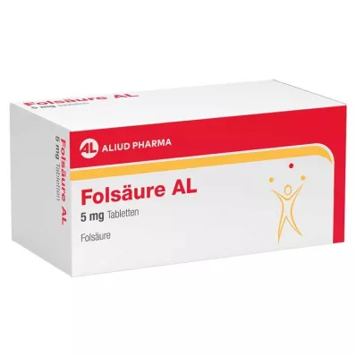 Folio rūgštis AL 5 mg tabletės, 100 vnt Folio rūgštis AL 5 mg tabletės, 100 vnt