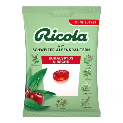 Ricola becukris eukaliptų vyšnių saldainių maišelis, 75 g
