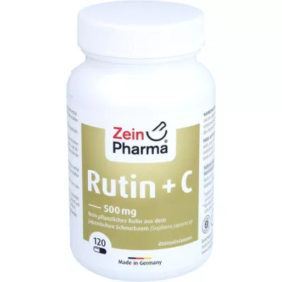 RUTIN 500 mg+C kapsulės, 120 vnt