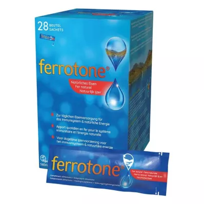 Ferrotone natūralaus geležies paketėliai, 28 x 20 ml Ferrotone natūralaus geležies paketėliai, 28 x 20 ml
