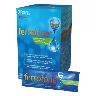 Ferrotone natūrali geležis ir vitaminas C obuolių maišelis, 28X25 ml Ferrotone natūrali geležis ir vitaminas C obuolių maišelis, 28X25 ml