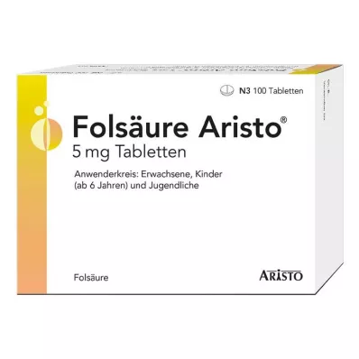 Folio rūgštis Aristo 5 mg tabletės, 100 vnt