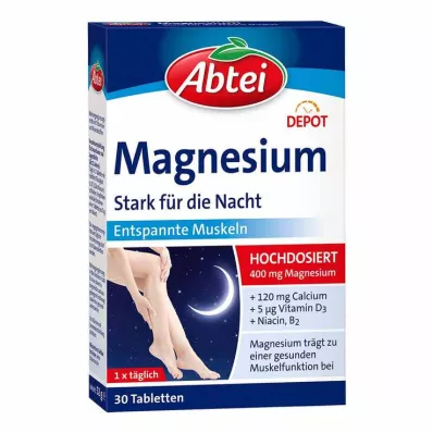 Abbey Magnesium Strong for the Night Depot tabletės, 30 vnt