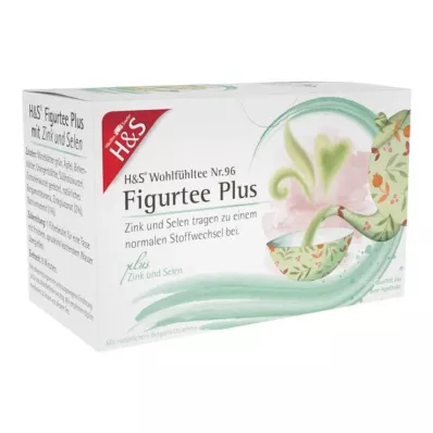 H&amp;S Figūra Tea Plus su cinko ir seleno filtro maišeliu, 20X1,5 g