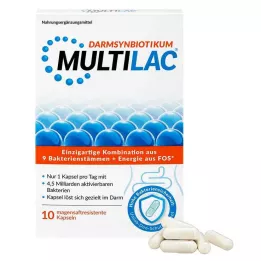 MULTILAC Žarnyno sinbiotinės žarnyno kapsulės su enteriniu apvalkalu, 10 vnt