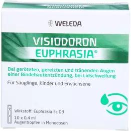 VISIODORON Eufrazijos akių lašai, 10X0,4 ml