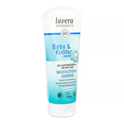 Lavera Baby &amp; Vaikų jautrus prausimosi losjonas &amp; Šampūnas.(200 ml)