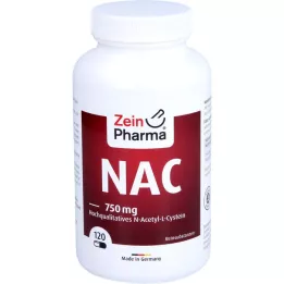NAC 750 mg aukštos kokybės N-acetil-L-cisteino kapsulės, 120 kapsulių