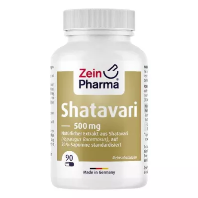 SHATAVARI Ekstraktas 20 % 500 mg kapsulės, 90 vnt