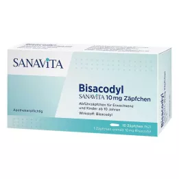 BISACODYL SANAVITA 10 mg žvakutės, 10 vnt