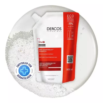 VICHY DERCOS Vitality šampūnas + papildymo pakuotė, 500 ml