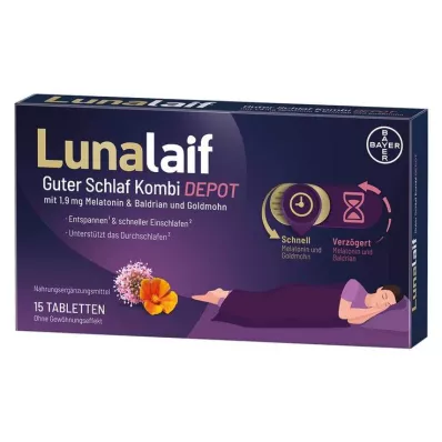 LUNALAIF Good Sleep Combi Depot tabletės, 15 vnt