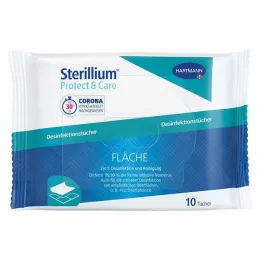STERILLIUM Protect &amp; Care paviršių dezinfekcinės servetėlės, 10 vnt