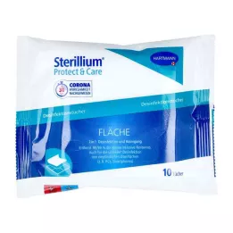 STERILLIUM Protect &amp; Care paviršių dezinfekcinės servetėlės, 10 vnt