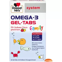 DOPPELHERZ Omega-3 Gel-Tabs šeima Erdb.Cit.system, 60 vnt