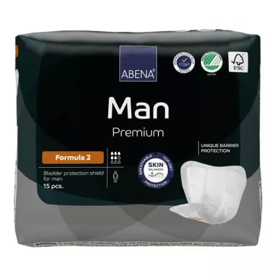 Abena Man Premium formula 2 vidpadžiai, 15 vnt