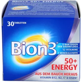 BION3 50+ Energijos tabletės, 30 kapsulių