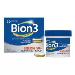 BION3 50+ Energijos tabletės, 30 kapsulių