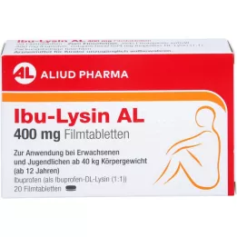 IBU-LYSIN AL 400 mg plėvele dengtos tabletės, 20 vnt