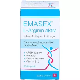 EMASEX L-arginino aktyviosios kapsulės, 90 kapsulių