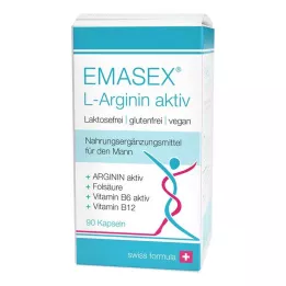 EMASEX L-arginino aktyviosios kapsulės, 90 kapsulių
