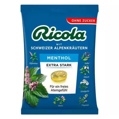 Ricola becukris mentolio saldainių maišelis, 75 g Ricola becukris mentolio saldainių maišelis, 75 g