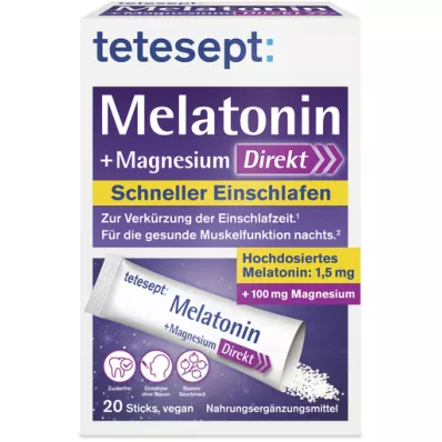TETESEPT Melatonino + Magnesium Direct Sticks, 20 vnt TETESEPT Melatonino + Magnesium Direct Sticks, 20 vnt