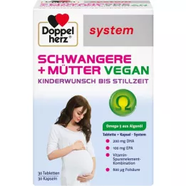 DOPPELHERZ Nėščiosios ir motinos veganiškos sistemos kombinuotoji pakuotė, 60 vnt