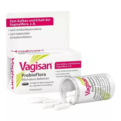 Vagisan Probioflora pieno rūgšties bakterijų kietos kapsulės, 8 vnt