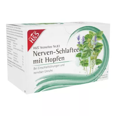 H&S Nervų ir miego arbata su apynių filtro maišeliu, 20X1,5 g H&S Nervų ir miego arbata su apynių filtro maišeliu, 20X1,5 g