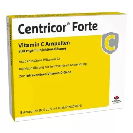 CENTRICOR Forte Vitamin C Amp. 200 mg/ml injekcinis tirpalas, 5X5 ml