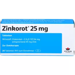 ZINKOROT 25 mg tabletės, 20 vnt