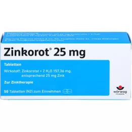 ZINKOROT 25 mg tabletės, 50 vnt