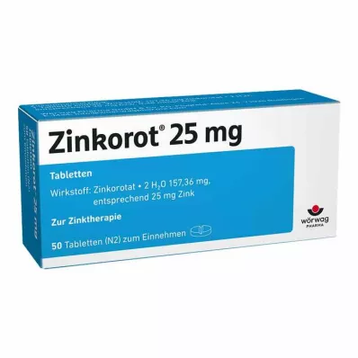 Zinkorot 25 mg didelės dozės cinko tabletės, 50 vnt Zinkorot 25 mg didelės dozės cinko tabletės, 50 vnt