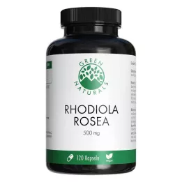 GREEN NATURALS Rhodiola Rosea 500 mg didelės dozės kapsulės, 120 vnt
