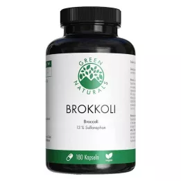 GREEN NATURALS Brokoliai+13% sulforafano veganiškos kapsulės, 180 vnt