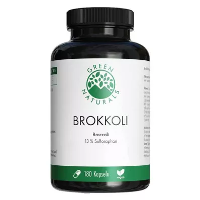 Green Naturals Broccoli + 13% Sulforaphane vegan kapsulės, 180 vnt
