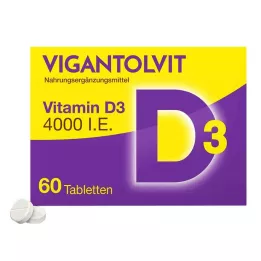 VIGANTOLVIT 4000 TV vitamino D3 tabletės, 60 kapsulių