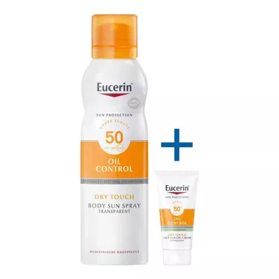 Eucerin Sun Oil Control Body skaidrus aerozolis LSF 50, 200 ml Eucerin Sun Oil Control Body skaidrus aerozolis LSF 50, 200 ml