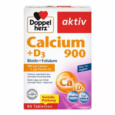 Doppelherz Calcium 900 + D3 tabletės, 80 vnt