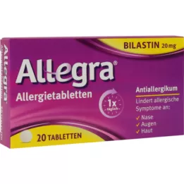 ALLEGRA Alergijos tabletės 20 mg tabletės, 20 vnt
