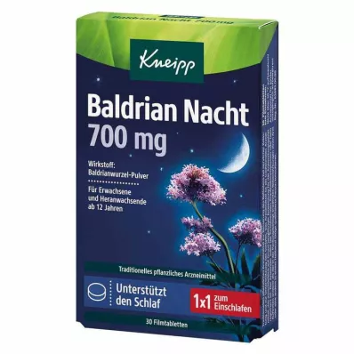 KNEIPP Valerijono naktis 700 mg plėvele dengtos tabletės, 30 vnt